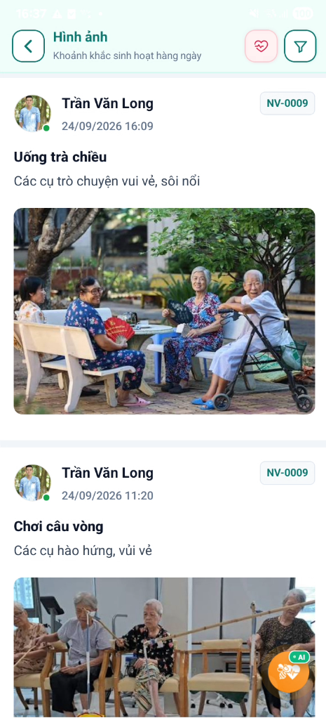 Ảnh sinh hoạt thực tế của người cao tuổi